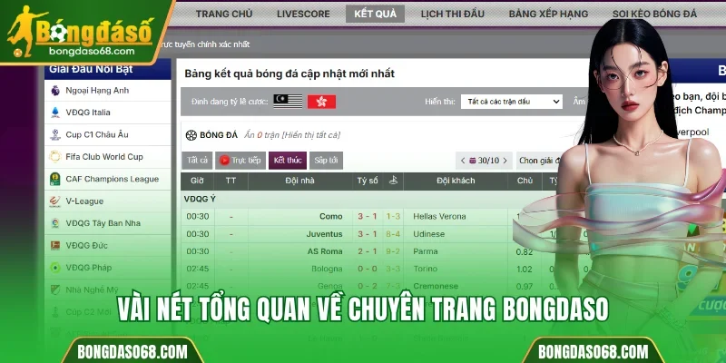 Vài nét tổng quan về chuyên trang Bongdaso